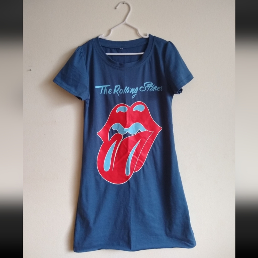 The Rolling Stones Custom Graphic T-Shirt Dress